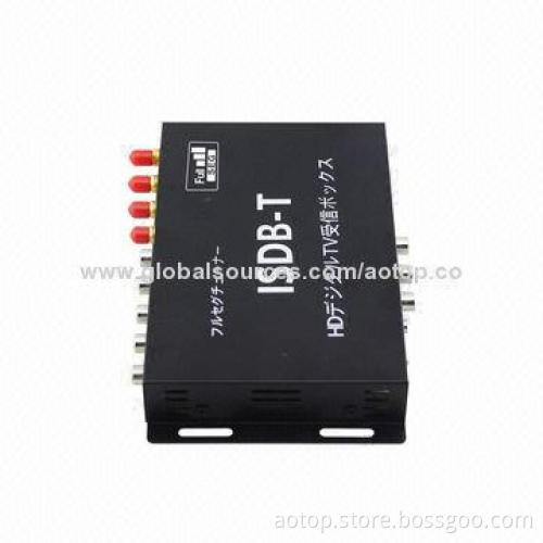 Car Digital ISDB-T Full Seg TV Box, Supports 250km/H, Full HD 1,080P/4 Tuners/B-cas card for Japan